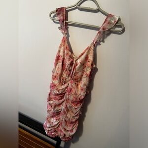 SIMONS flower mesh spring dress NWOT